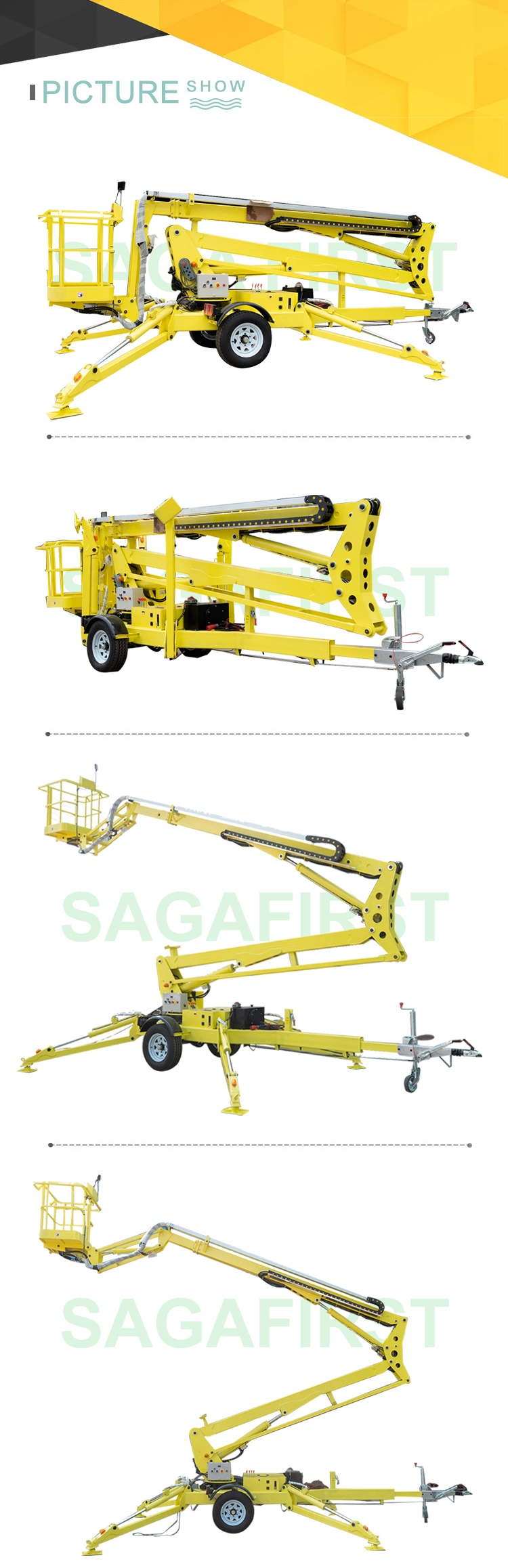 ISO EU RoHS Factory Spider Boom Lift Ladder Lift Truck for Cleaning